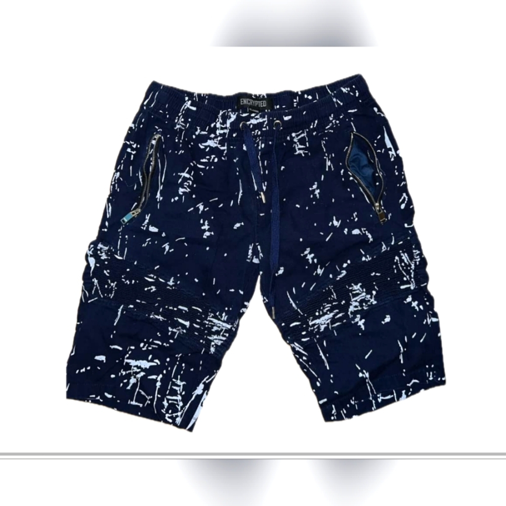 Men's Navy Blue and White Shorts